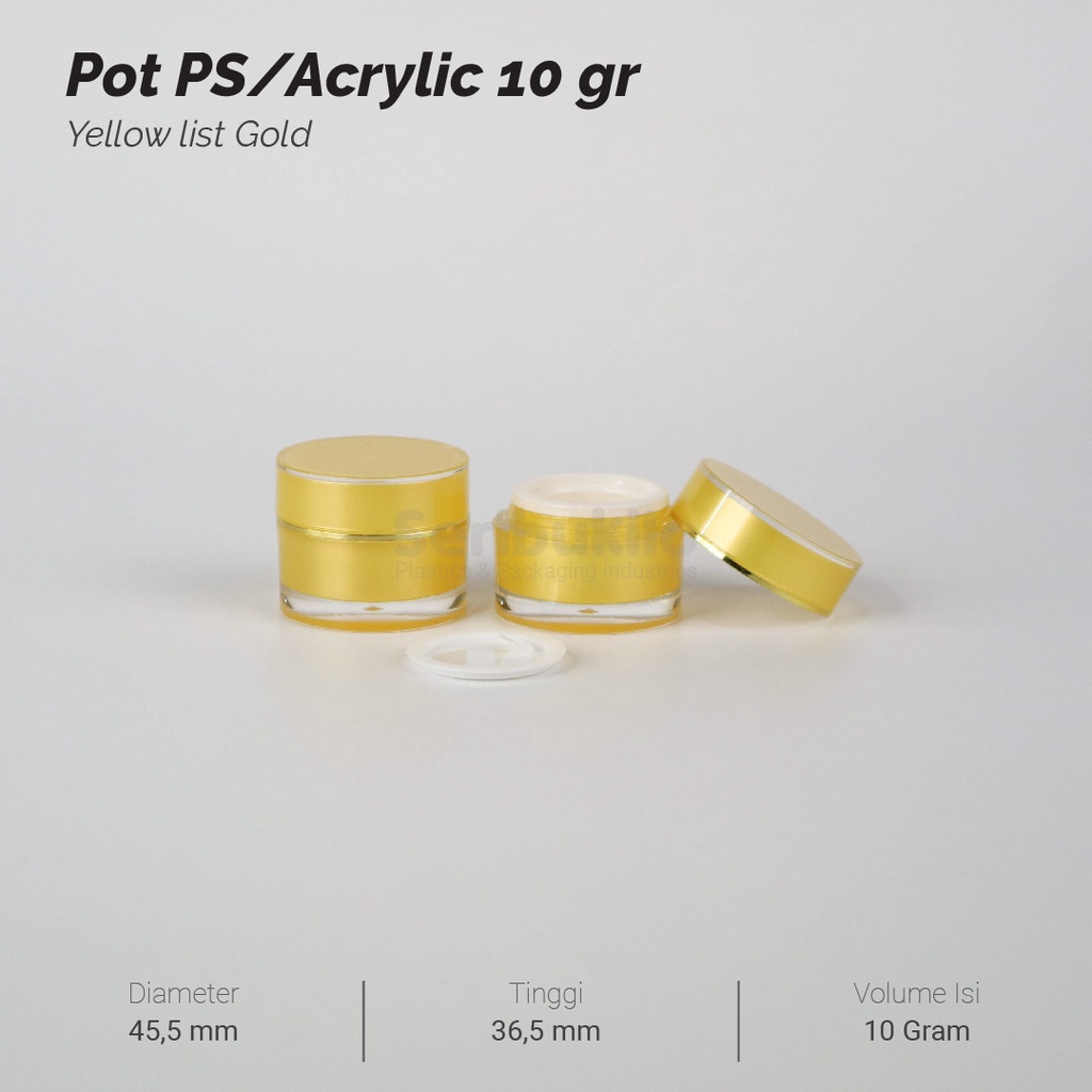 Pot Kosmetik 10 Gram Acrylic / Pot Kosmetik Acrylic 10 gr