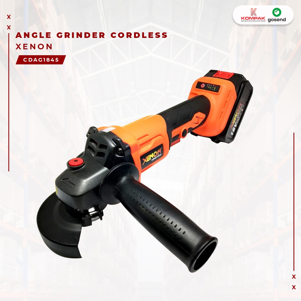 Mesin Gerinda Baterai Cordless Grinder Xenon CDAG1845