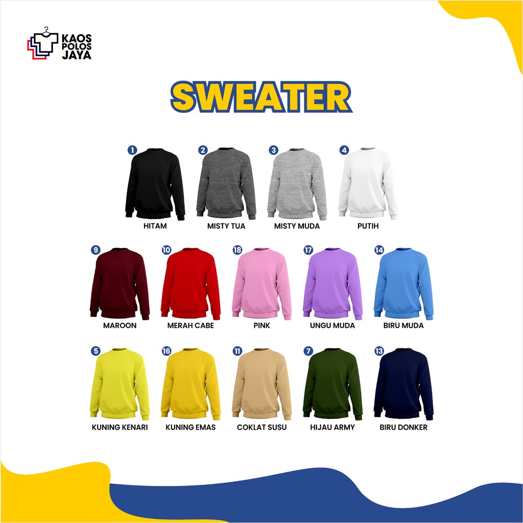 SWEATER POLOS / SWEATER COTTON FLEECE / SWEATER MURAH KATALOG A