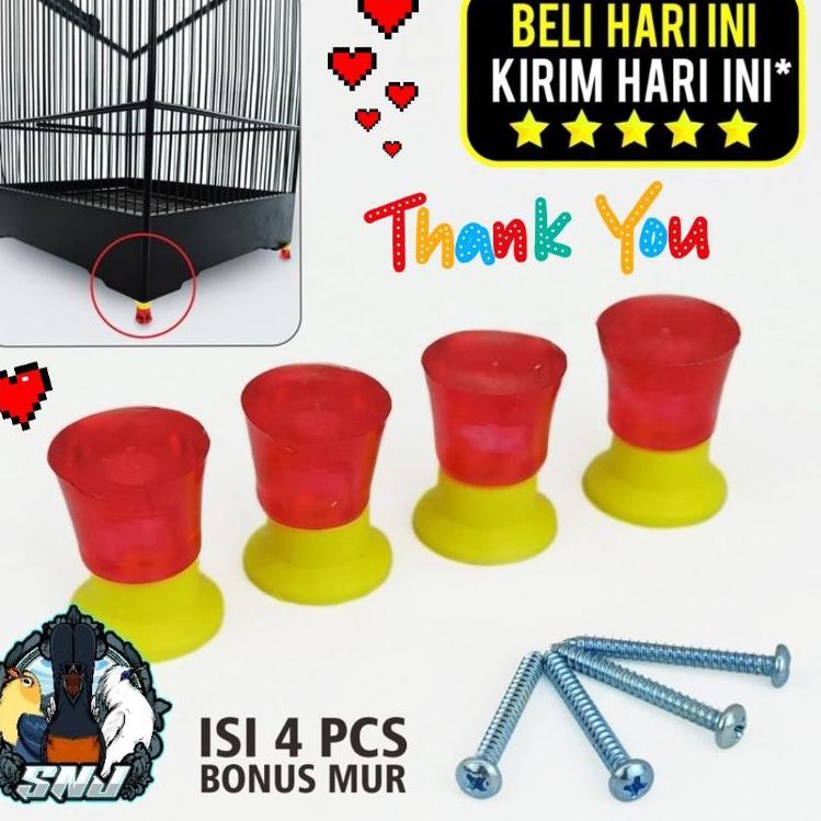 kodeF0r5Q Kaki karet isi 4 model BnR Kotak kaki karet kandang kaki karet sangkar