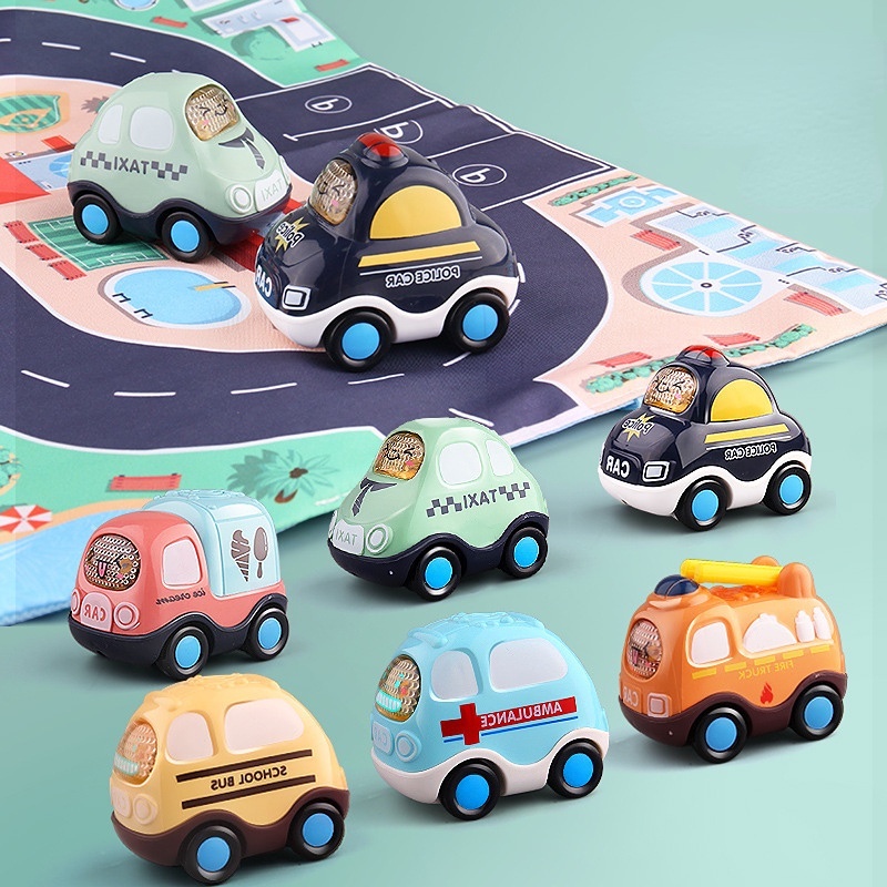 Mobil Mainan Bayi Untuk Usia 12 Th Mobil Musik Untuk Balita Laki-Laki Perempuan Anak Kartun Pull Back Cars Untuk Anak Laki-Laki Mainan Hadiah Ulang Tahun