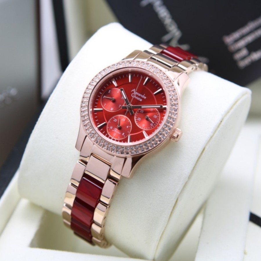 ALEXANDRE CHRISTIE WANITA AC2932 / AC 2932 ROSEGOLD MAROON ORIGINAL
