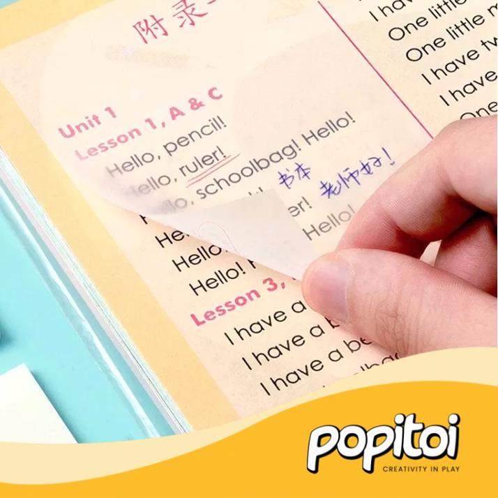 

G89 Transparent PET Sticky Note Memo Pad Waterproof (50 Sheets) Transparan RECOMENDED ぅ