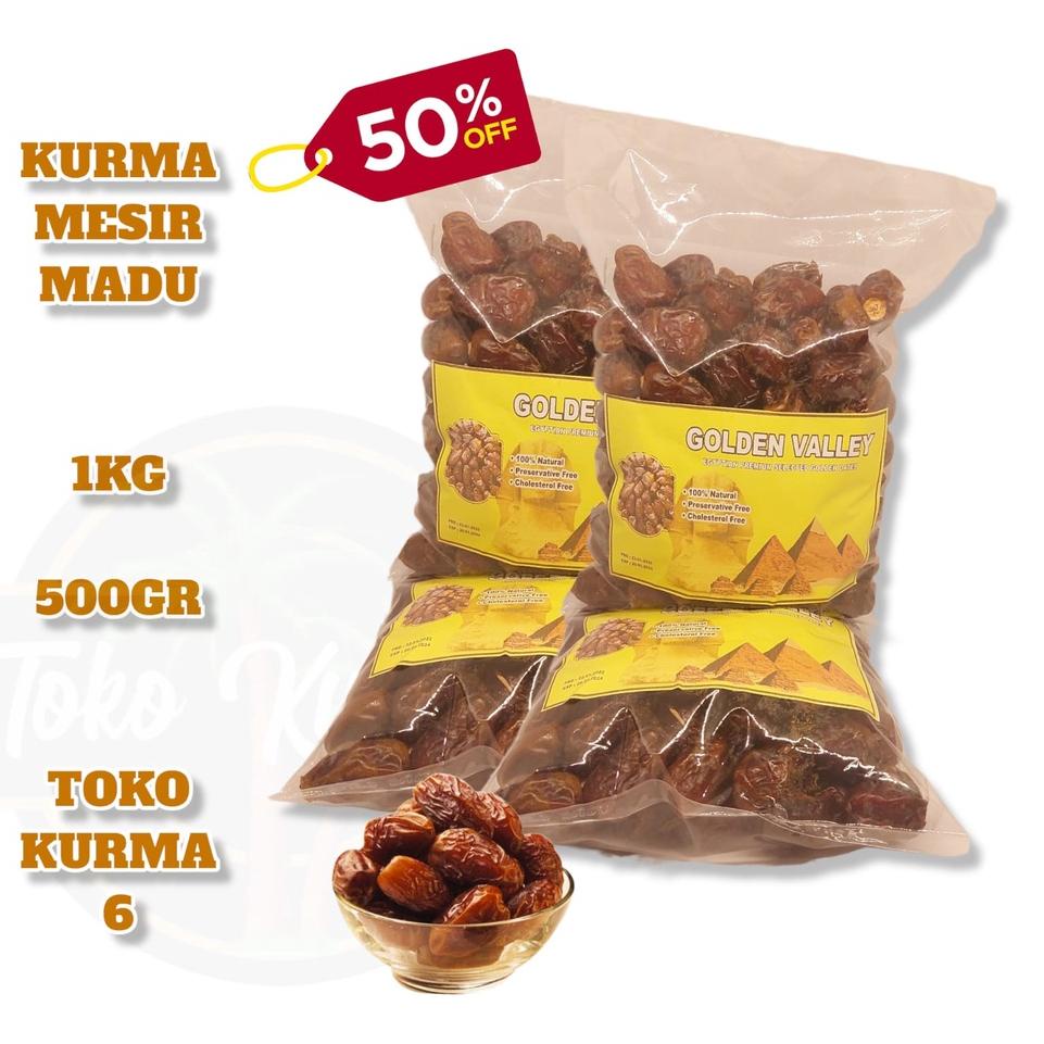 

♦ Kurma mesir 1kg/ golden valley/ kurma super ( kemasan plastik tebal) ✩