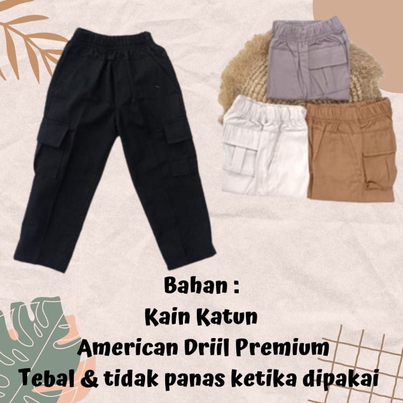 Celana Panjang Anak Cargo PDL Long Pant Usia 1 sampai 13 Tahun