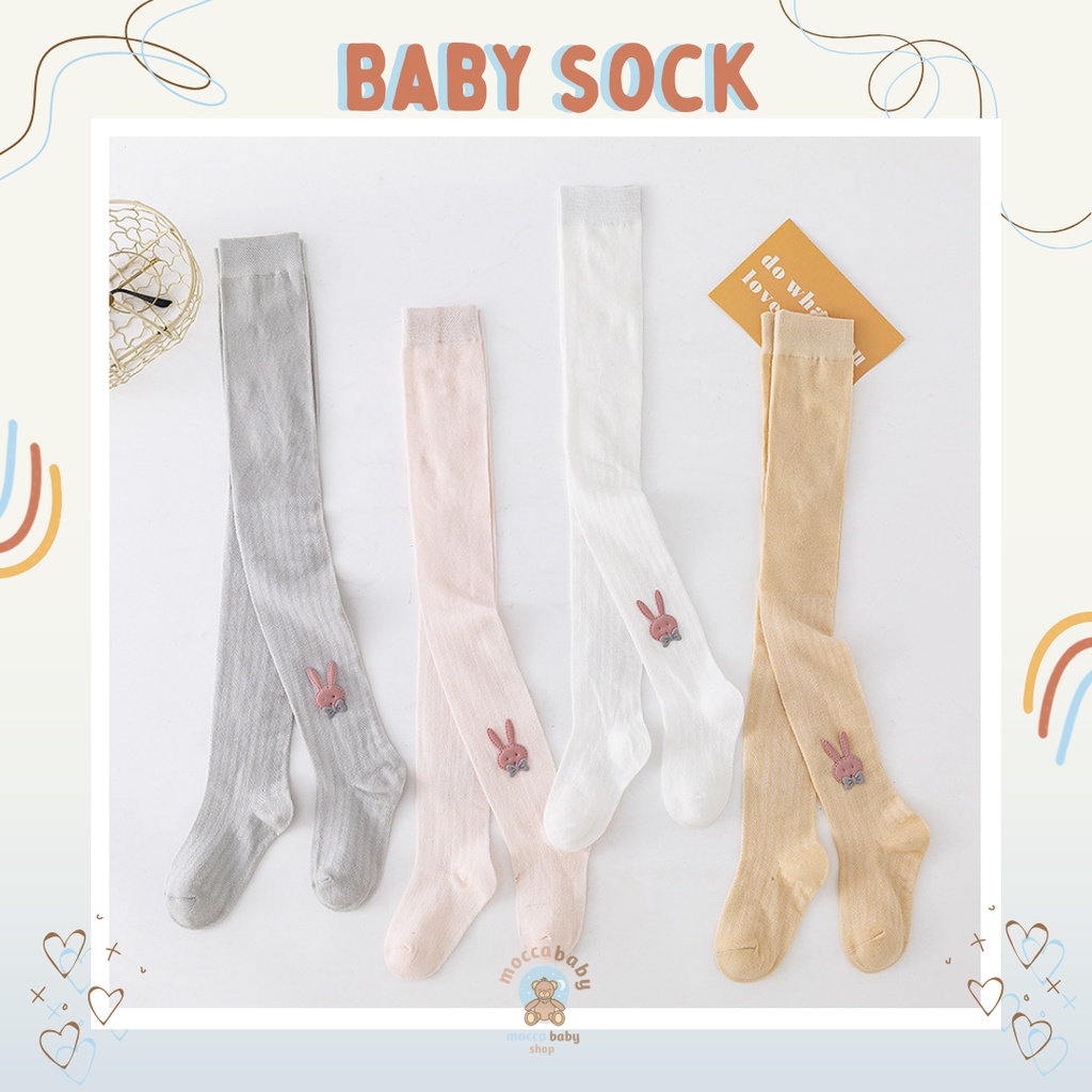 MBSS - LEGGING MIBUNNY 0-8 tahun Pantyhose anak perempuan dan kaus kaki dansa katun ikatan simpul jala tipis