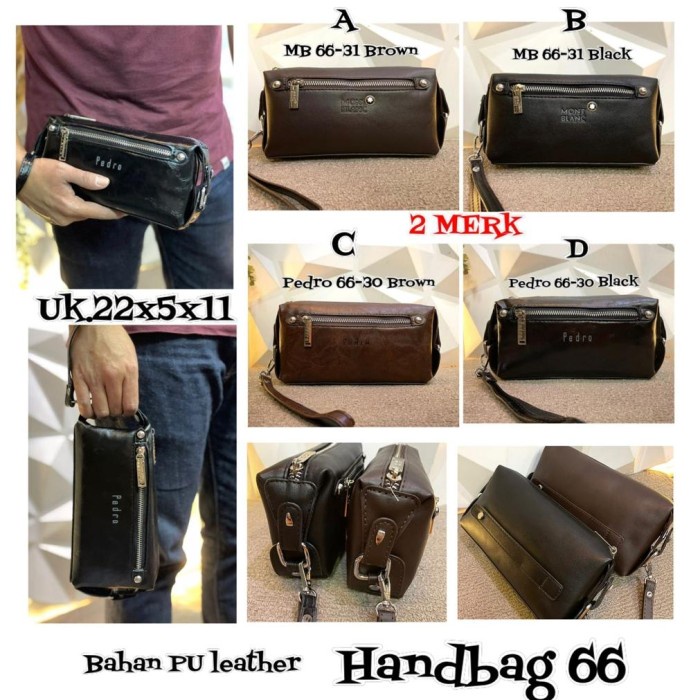 Hand bag KD 66 kualitas import hand bag pria MB dan pedro