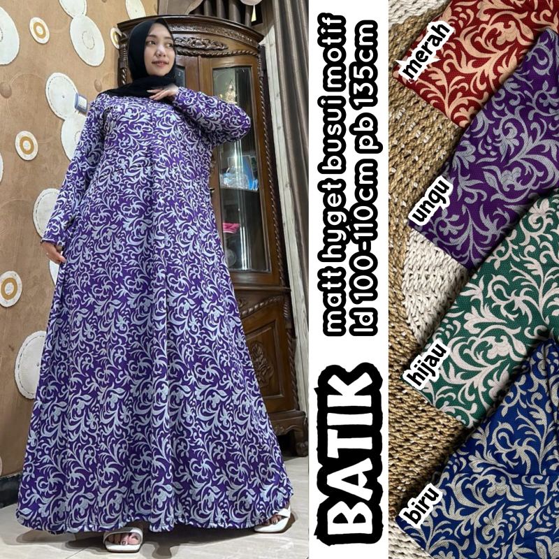 [Fashion Muslim] GAMIS HYGET PART 3 terbaru | busui | murah | jumbo | motif