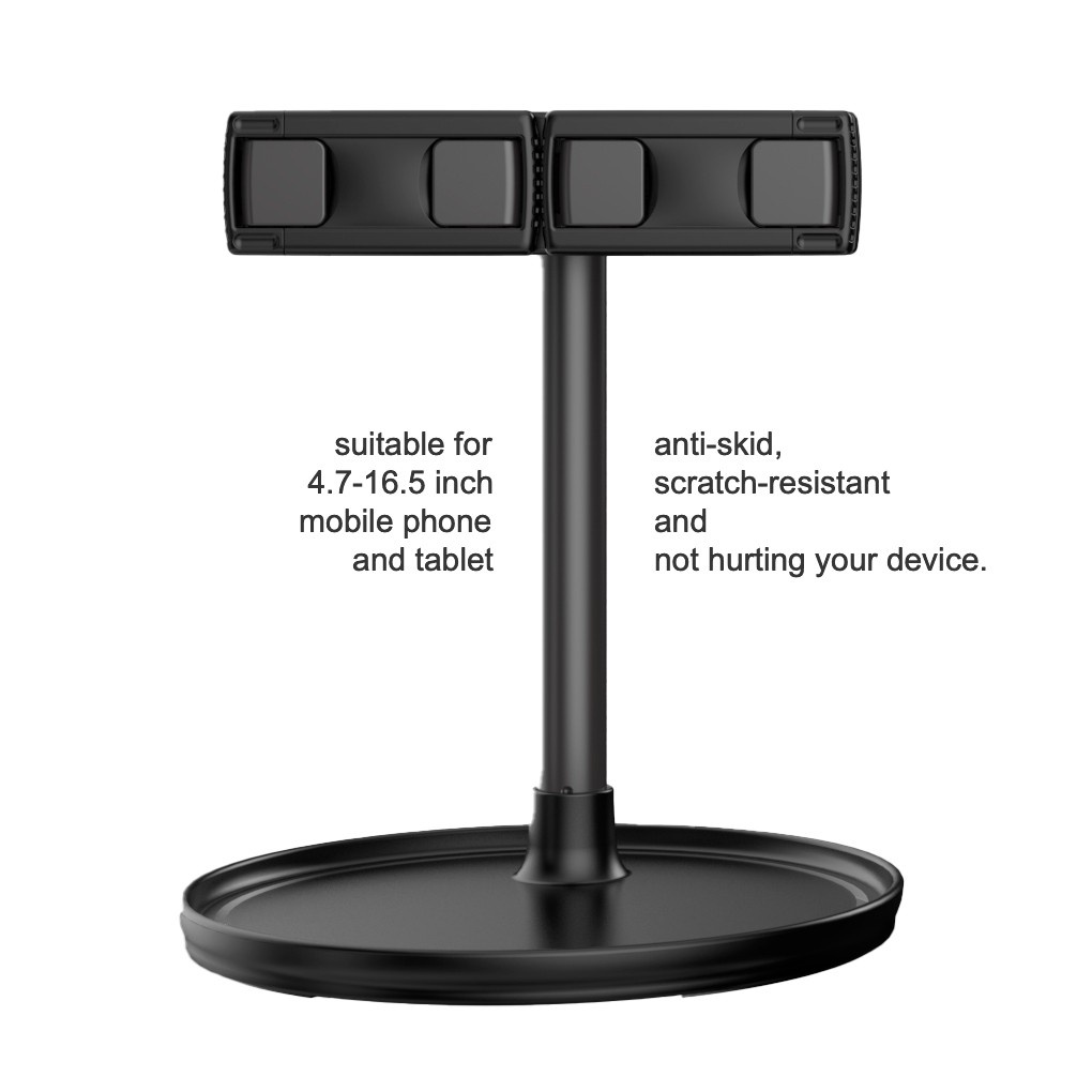 NEW-INONE Phone Holder Stand Dual Slot Rotasi 360 Derajat untuk Handphone dan Tablet (PREMIUM QUALIT