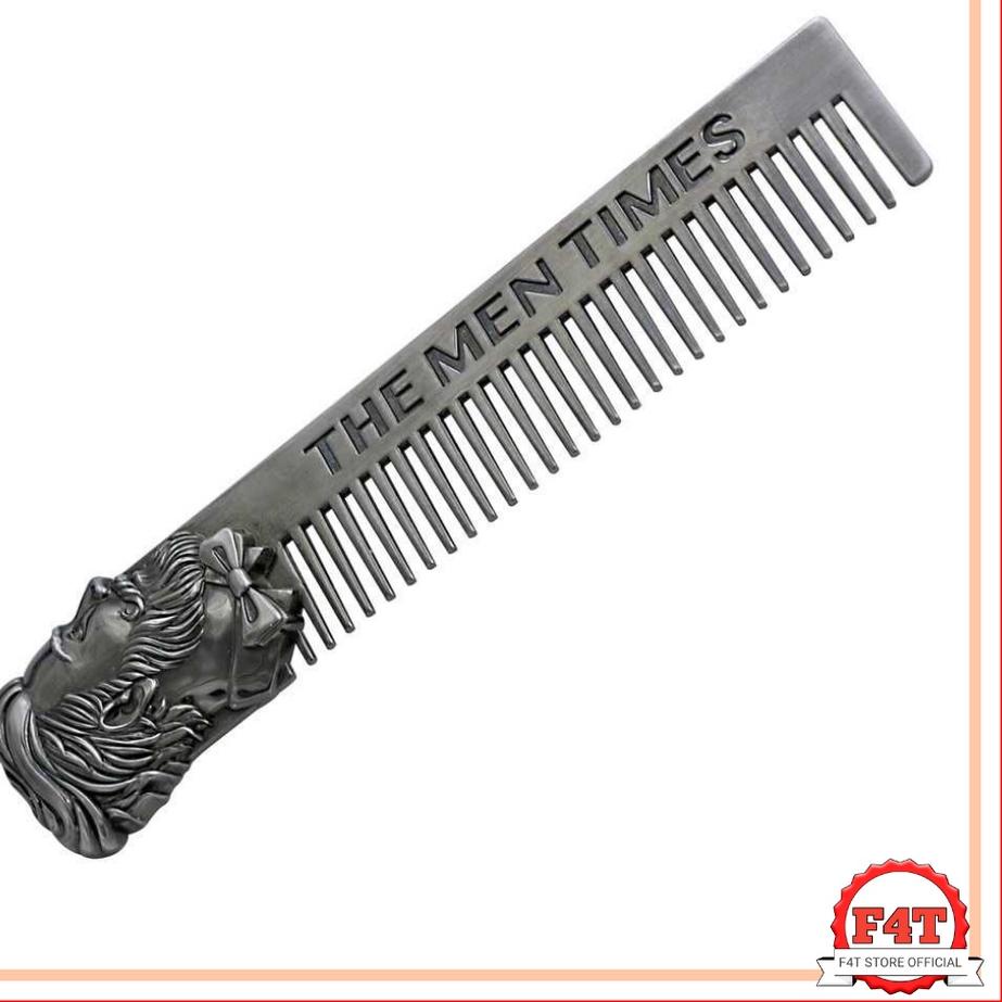 ➼ Sisir Rambut Pria Lipat Besi Keren Saku  1 Set Murah Mini Portable MR4438-01  F4T STORE ♡