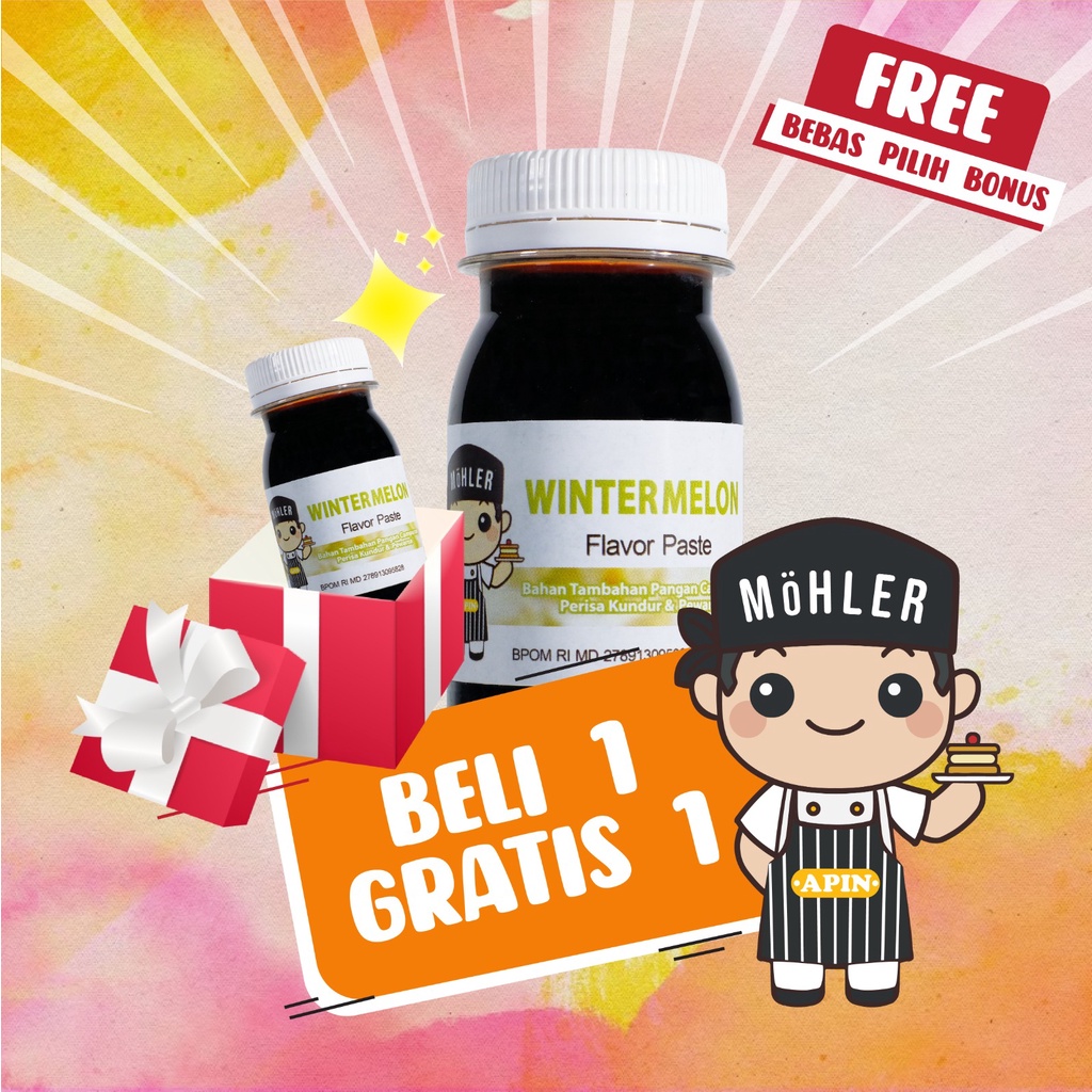 MOHLER Pasta perisa pewarna WINTER MELON (KLIK KOMBO HEMAT UNTUK BELI 1 GRATIS 1)