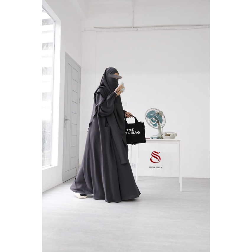 Loose MINA Abaya Gamis &amp; Khimar by SIDRA klambieakhwat BISA COD by REQUEST