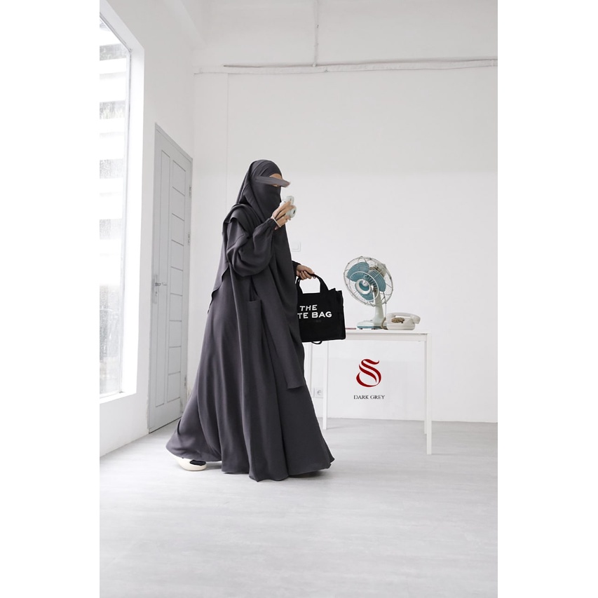 ORDINARY SET ABAYA KHIMAR by SIDRA klambieakhwat BISA COD | gamis jilbab syari free cadar tali bahan mazen sulthan bhist abaya