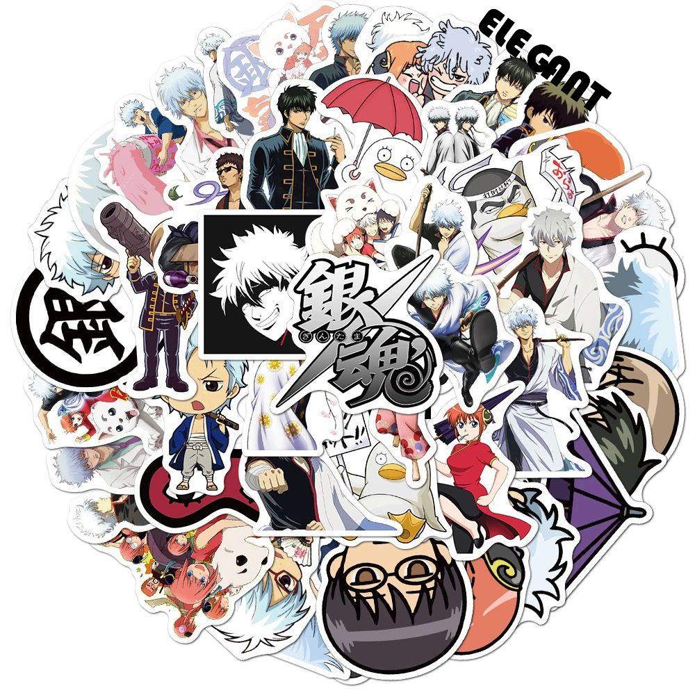 [Elegan] Gintama Stiker Hadiah Stiker Lucu Dekorasi Stiker Motor Stiker Perekat Diri Alat Tulis Stiker Kartun Skateboard Stiker Graffiti Stiker