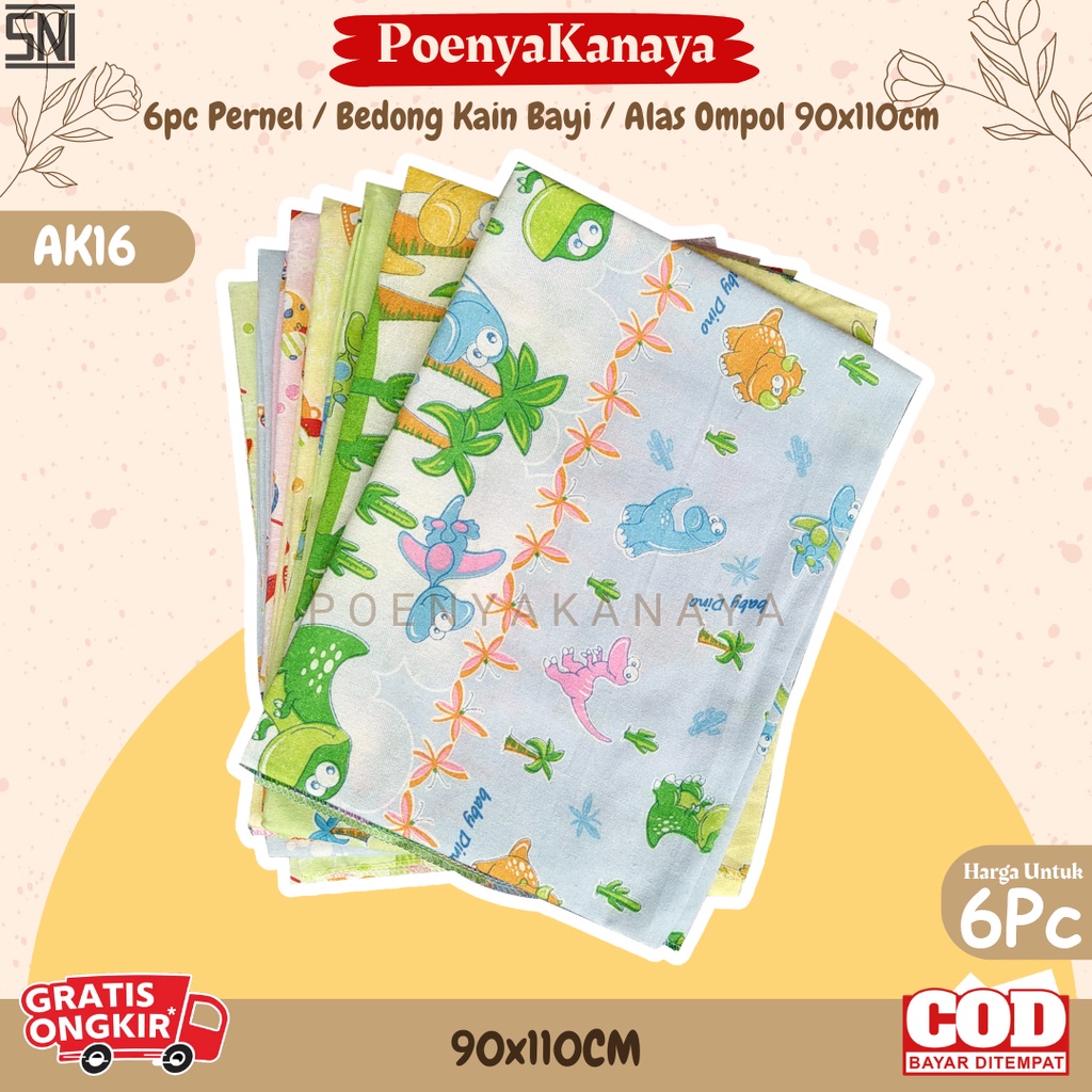 Grosir 6pc Pernel / Bedong Kain Bayi / Alas Ompol 90x110cm AK16