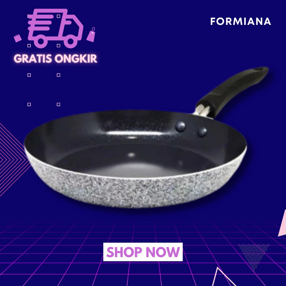 FM - Maxim Neostone Frypan Marble Ceramic 24 cm Serbaguna | Wajan Penggorengan Anti Lengket