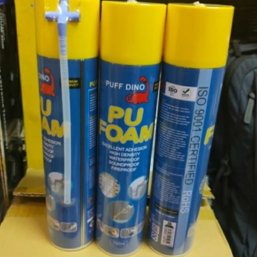 Terlaris Pu Foam 750Ml Spray Puff Dino Foam Busa Polyurethane (Harga Promo) Le