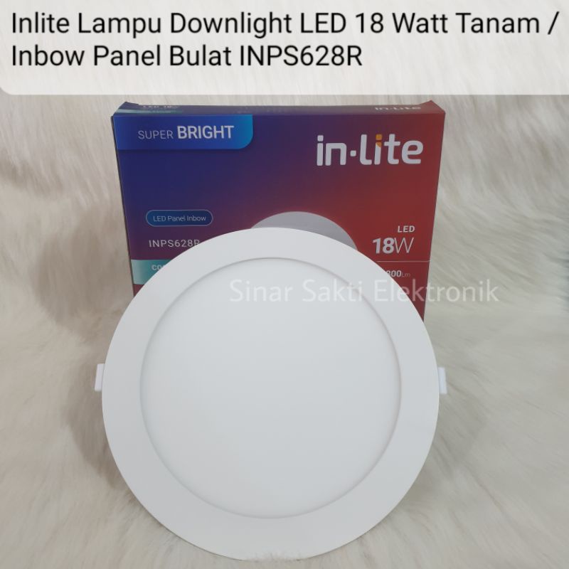 Inlite Lampu Downlight LED 18 Watt Plafon Tanam IB Inbow Panel Bulat 18w In lite INPS628R