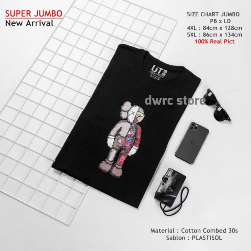 Kaos Tshirt Super Jumbo Uniqlo Fulltag Label Pria Wanita