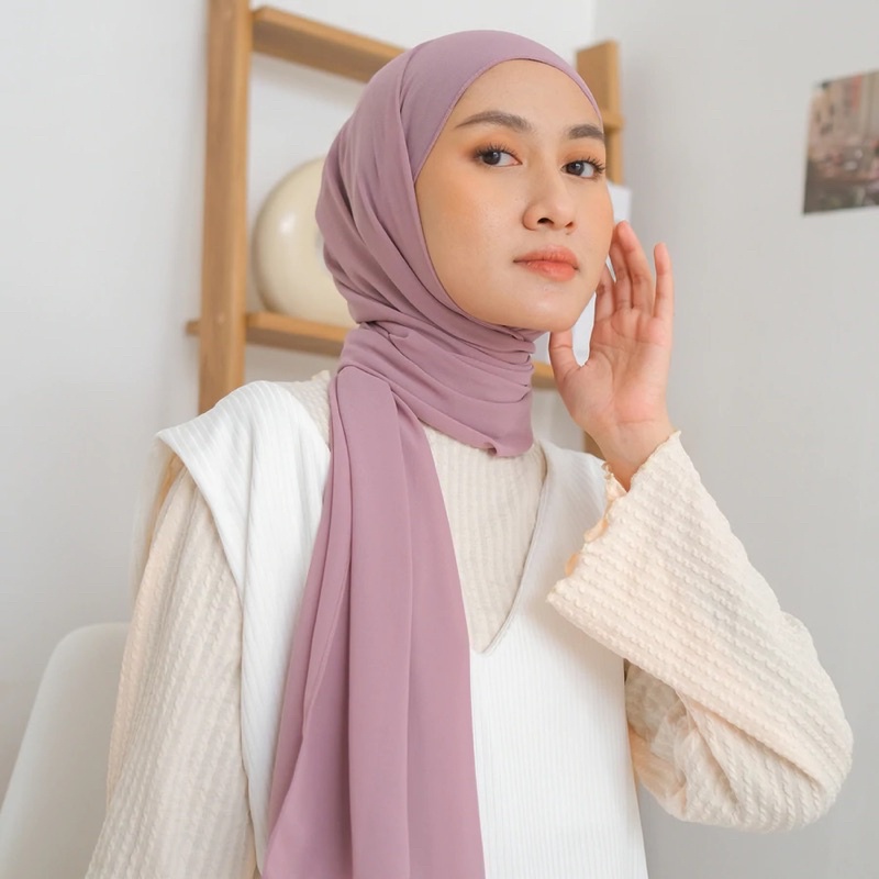 hijab pashmina ceruty bebydoll original size 180x75/ kerudung hijab pashmina ceruty bebydoll  origin