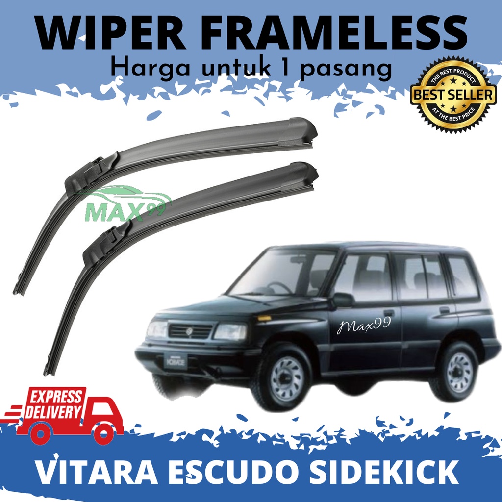 Wiper Vitara Escudo Sidekick Frameless - Wiper Mobil Vitara Escudo Sidekick Pisang - Max99