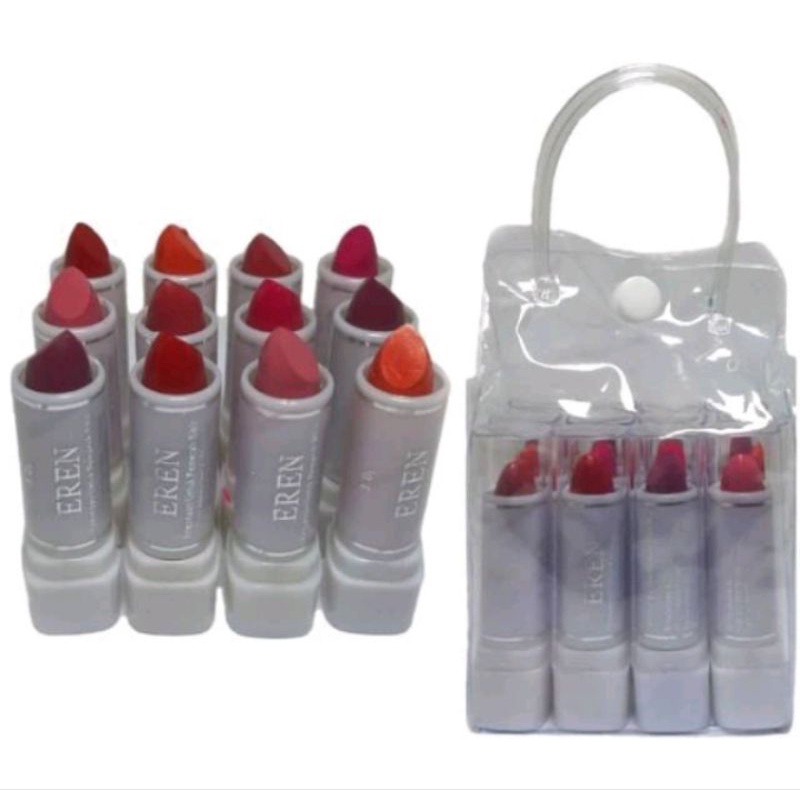 (Paket Hemat 12pc/1lusin)Lipstik Eren Kemasan Tas/Lipstik Eren original Tahan Lama/Lipstik