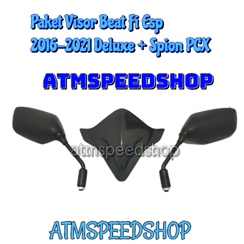 Promo Paket Visor Beat Duluxe Plus Spion PCX Thailand Vario 125 i 150 Visor Beat New Led 2016-2022 P