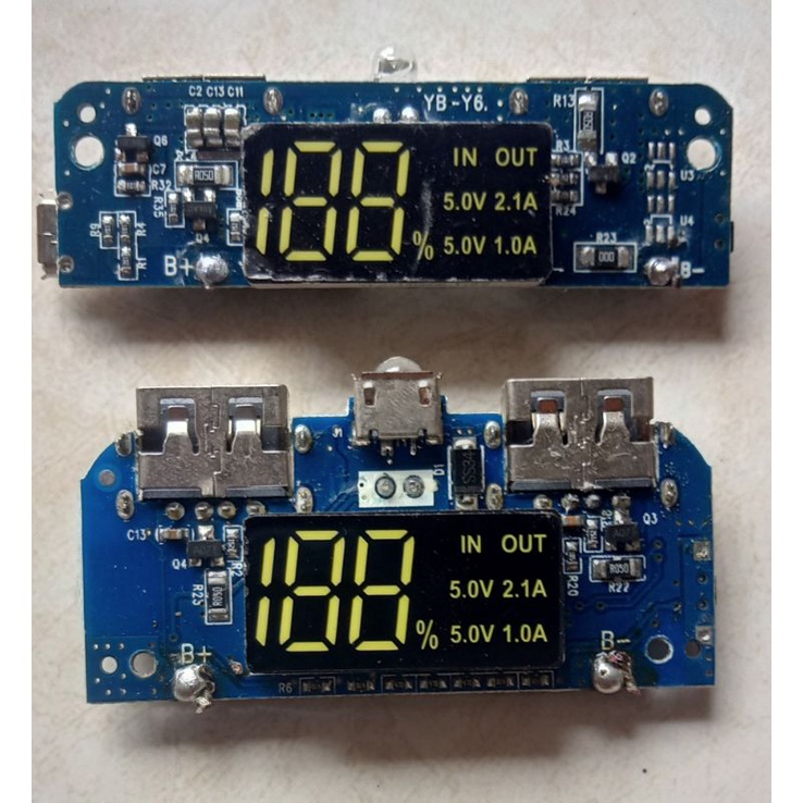 modul power bank 2 usb model lcd barang cabutan
