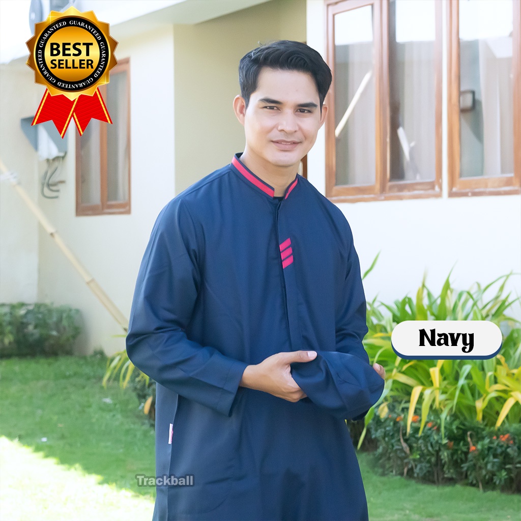 Setelan Baju Koko Pria Muslim Turki Kurta Remaja Dewasa Lengan Panjang PASHA