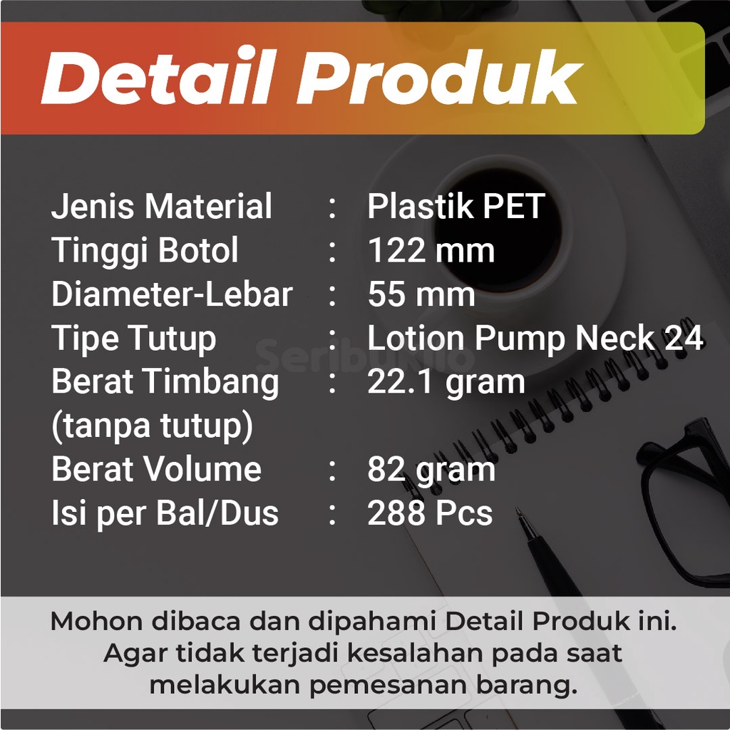 Botol Pump 200 ml/ Botol PET 200 ml Pump Lotion SBR/ Botol 200 ml Lotion Pump SBR