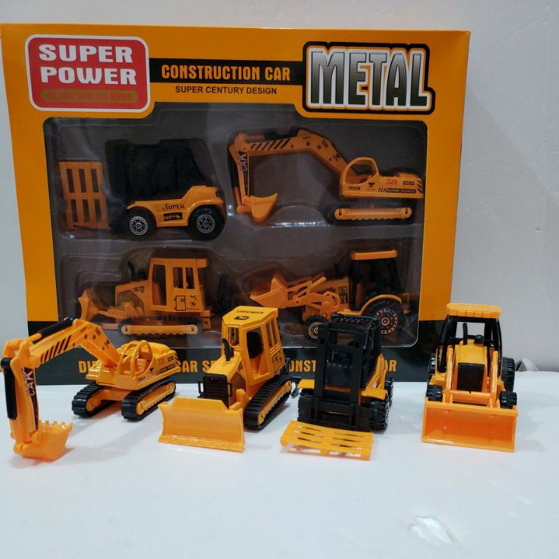 CONTRUCTION CAR METAL-Mobil Bego Die cast Alat Berat Mainan Anak Dari Besi Constructuon Truck
