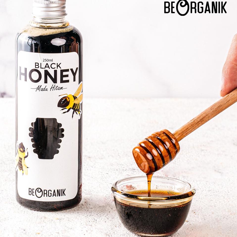 

MALL Madu Hitam Pahit Beorganik 250ml (350gr) - Black Honey Asli 100% buruan