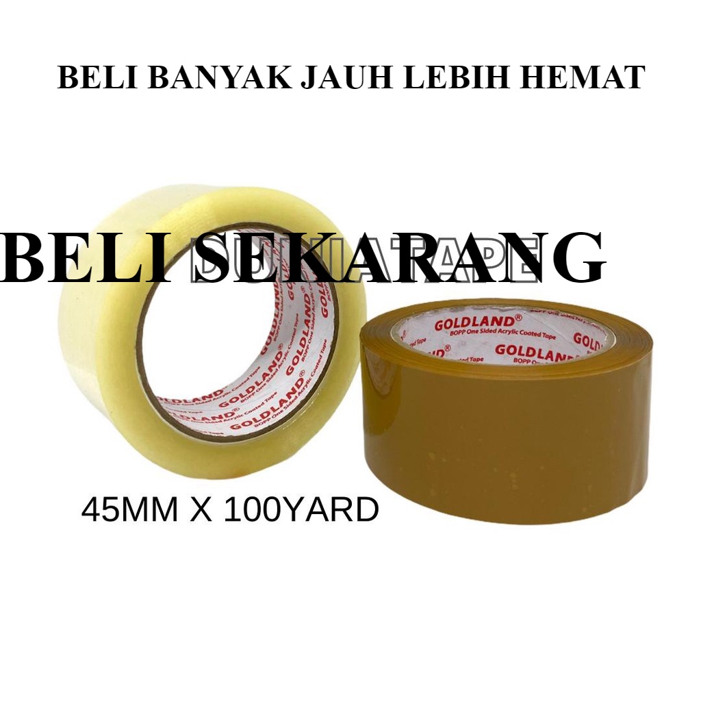 

MM LAKBAN 2 inch x 100 YARD FULL - bening dan coklat