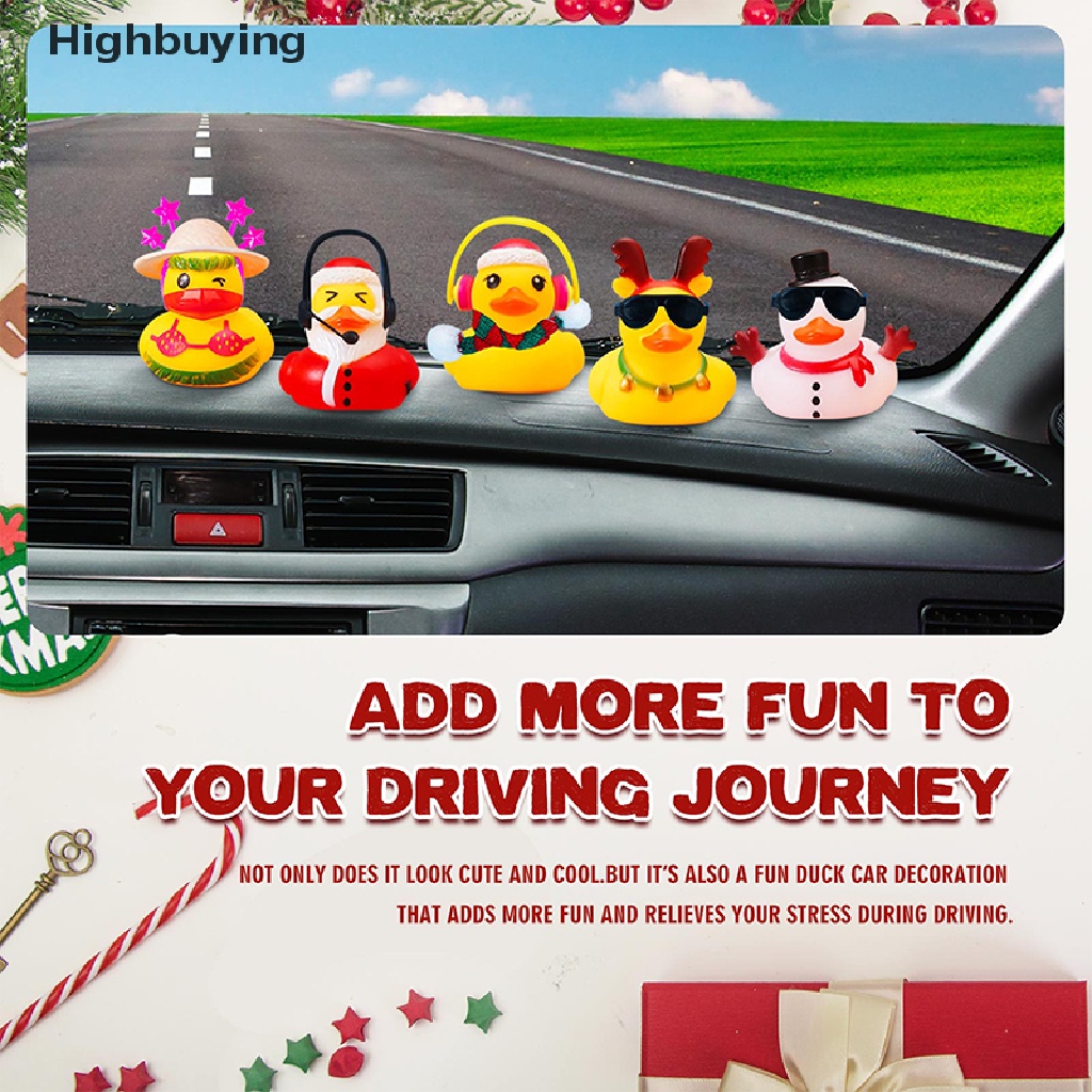 Hbid Natal Mobil Bebek Kuning Ornamen Dashboard Mobil Hias Bebek Lucu Xmas Dekorasi Kreatif Hadiah Natal Aksesoris Mobil Decor Glory