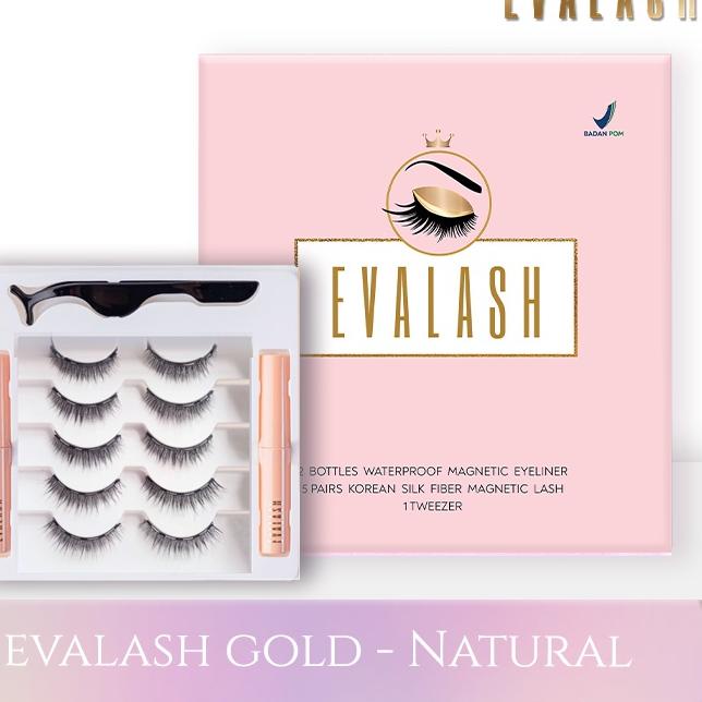 ♣ EVALASH NATURAL - BULUMATA EVA LASH MAGNETIC EYELASH 5 PASANG BULU MATA MAGNET EYELASHES ♟