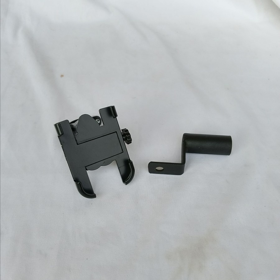 PAKET BRACKET BREKET LAMPU SEPION SAMPING DAN HOLDER HP ALUMUNIUM C1