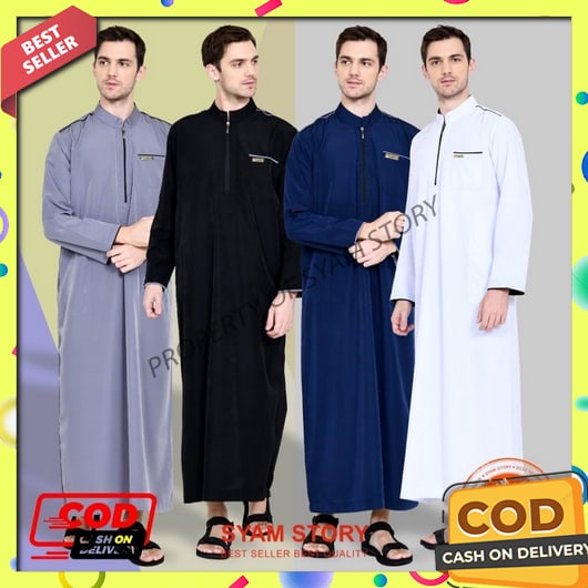 Gamis Pria Dewasa Jubah Lebaran Terbaru 2023 Muslim Games2022 Kondangan  Atasan Ukuran Jumbo Koko Sy