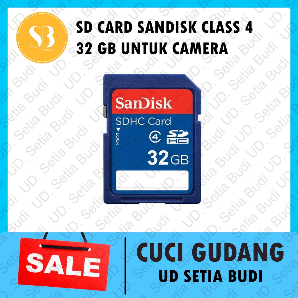 Memory 32GB SD Card Sandisk Class 4 SDHC Asli