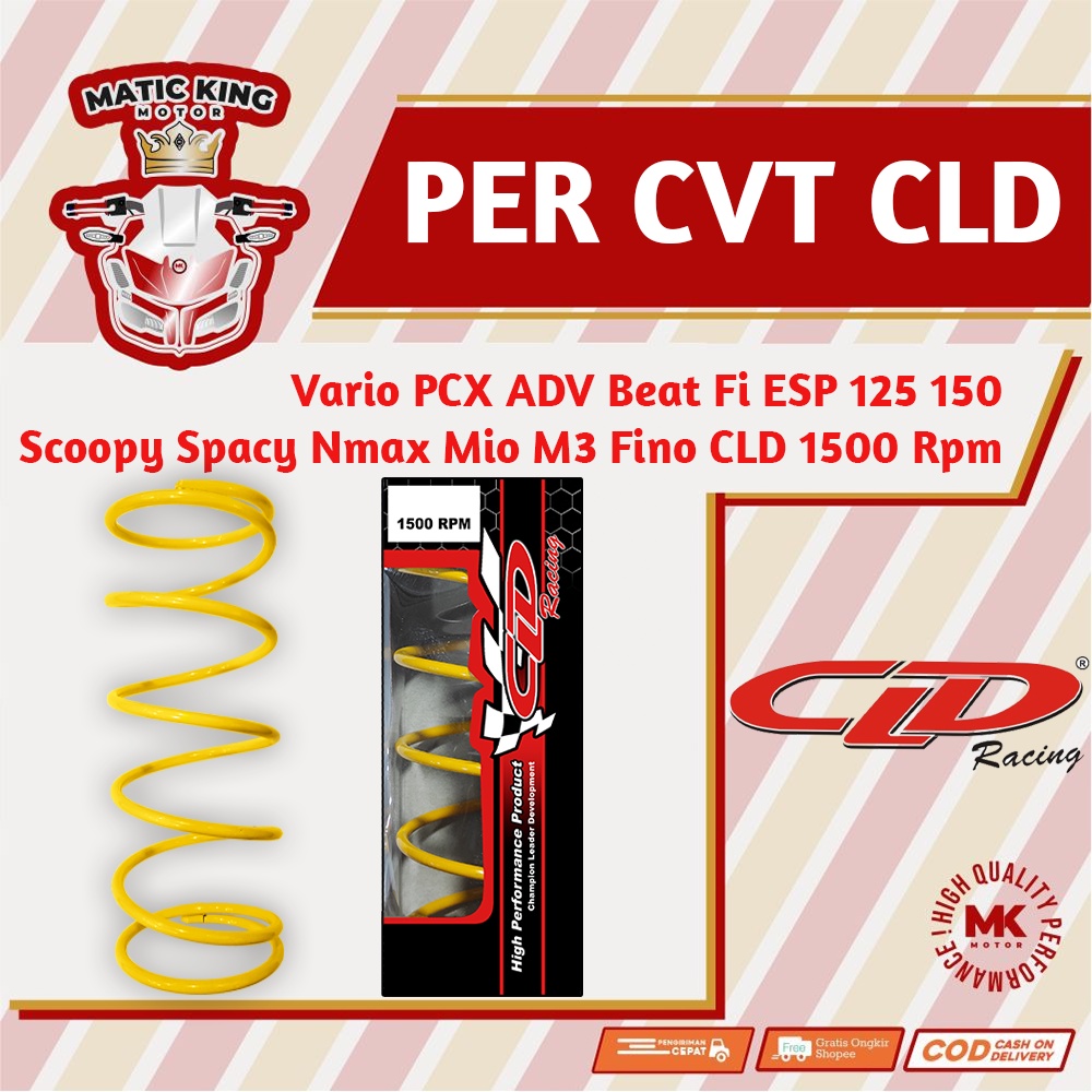 Per CVT puli Racing Vario Beat Scoopy PCX ADV Spacy 110 125 150 160 1500 rpm CLD