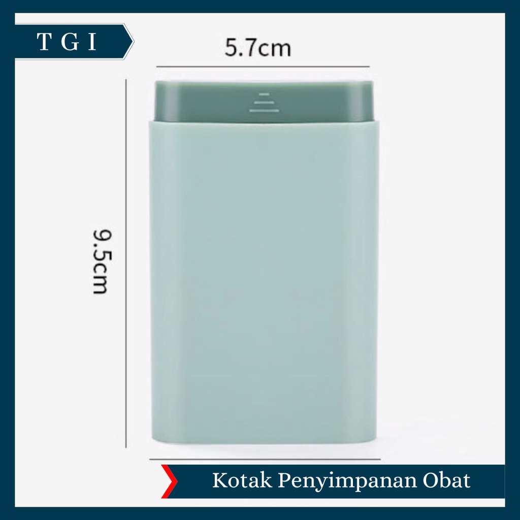 TGI - KOTAK PORTABLE PENYIMPNAN OBAT / KOTAK PENYIMPANAN OBAT PIL 6 SEKAT / KOTAK PENYIMPANAN OBAT MINIMALIS / PORTABLE MEDICINE STORAGE BOX