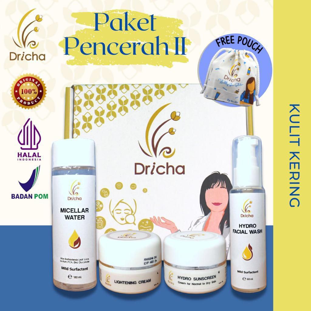 Dricha paket pencerah II untuk kulit kering dan normal