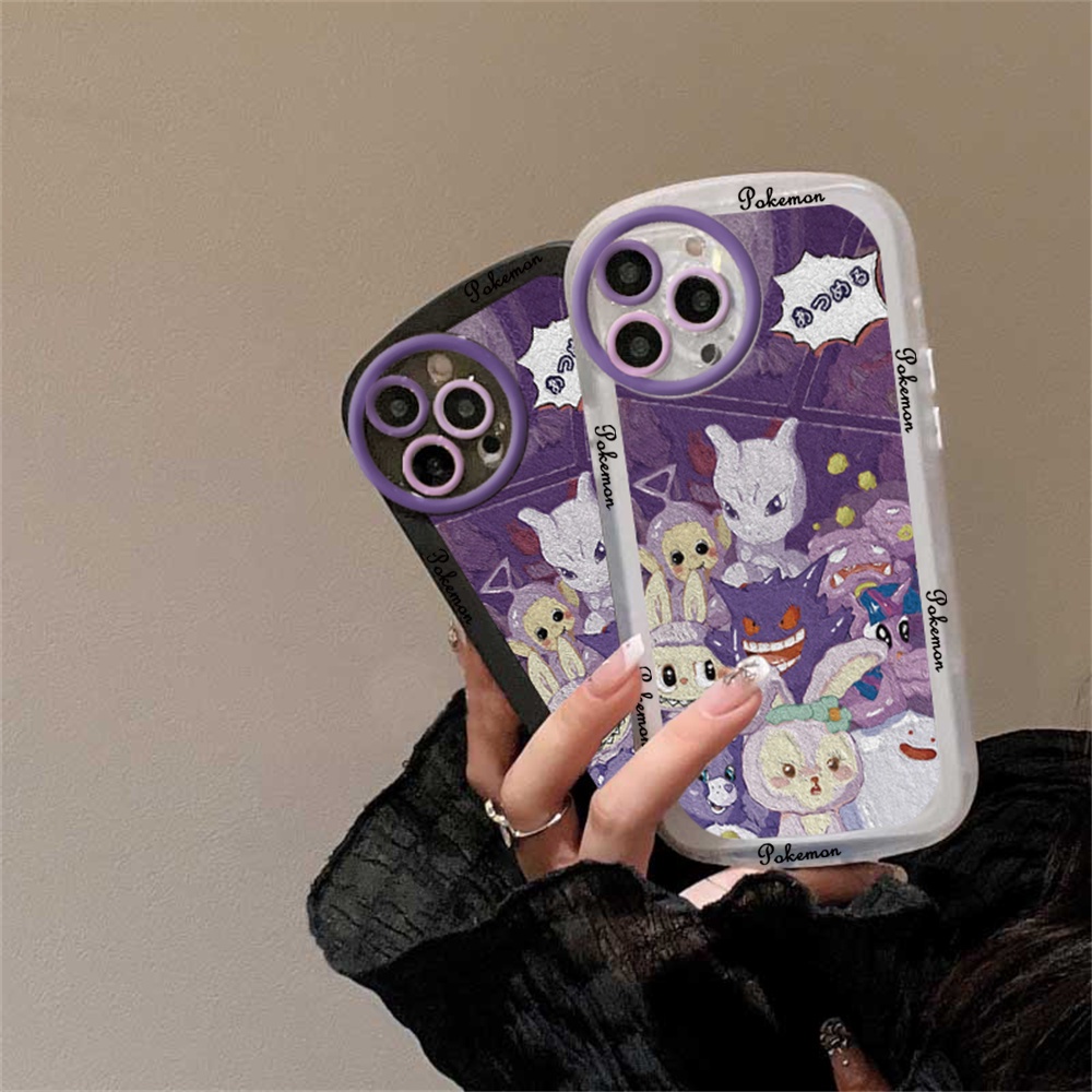 IPHONE Case Kompatibel Untuk Iphone14 14 Pro 14 Pro Max11 11 Pro Max12 12 Pro 12 Pro Max IPhone13 Pro Max 6 6S 7 8 Plus SE 2020 Pokemon Dan StellaLou in Purple Soft Fasion TPU Cover