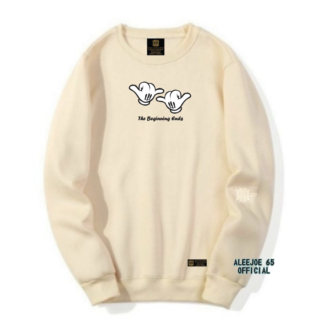 Sweater The begining ALEEJOE65 crewneck motif simple