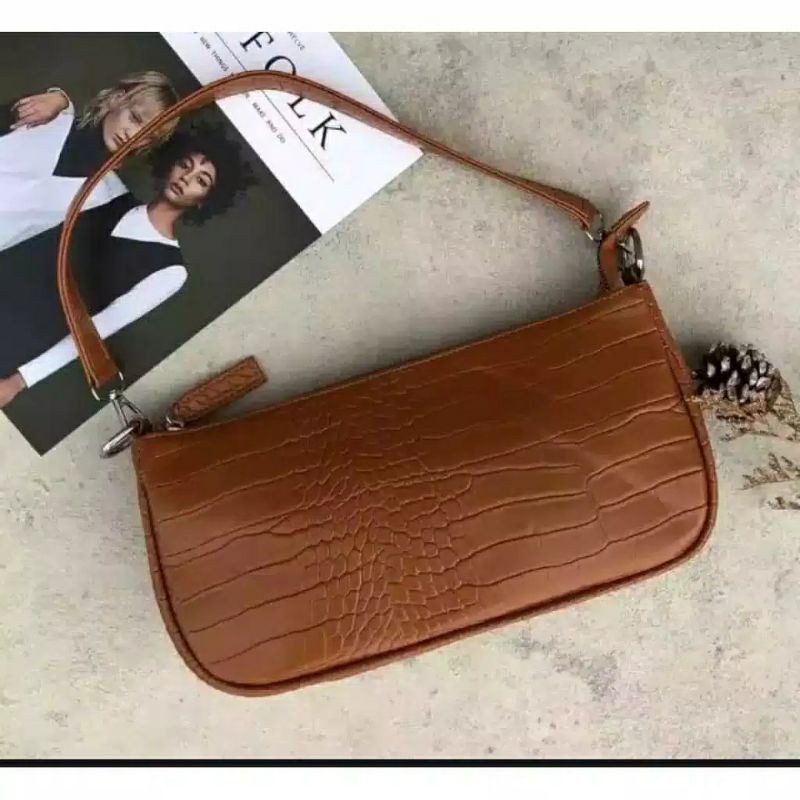 Akaci Tas bahu Wanita 01-9999 croco dove Vintage asesoris gold Shoulder bag grosir Tas Murah korea andin