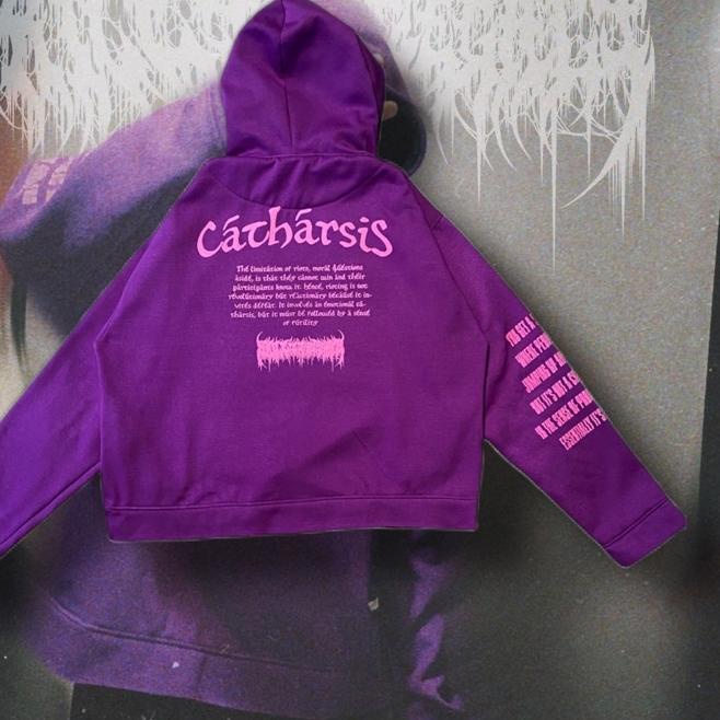 ♦ Unfinished Crop Hoodie Brilliant Legacy - Catharsis ➲