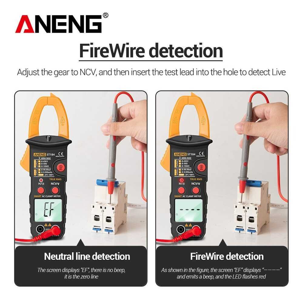 (BISA COD) FTIHSHP  ANENG Digital Multimeter Voltage Tester Clamp - ST184