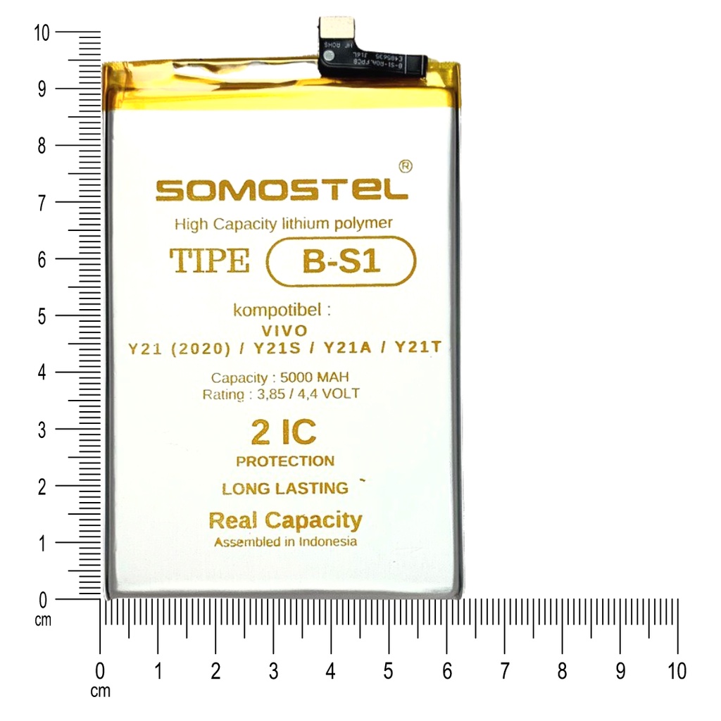 Somostel - B-S1 Vivo Y21 2020 / Y21s / Y21A / Y21T Batre Batrai Baterai