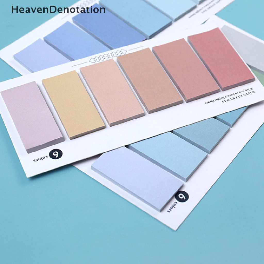 [HeavenDenotation] 120pcs Penanda Halaman Tab Indeks Lengket Warna Gradasi Novelty Sticky Notes Memo Pad Index Stiker Bookmark Halaman Stiker Alat Tulis Kantor Sekolah HDV