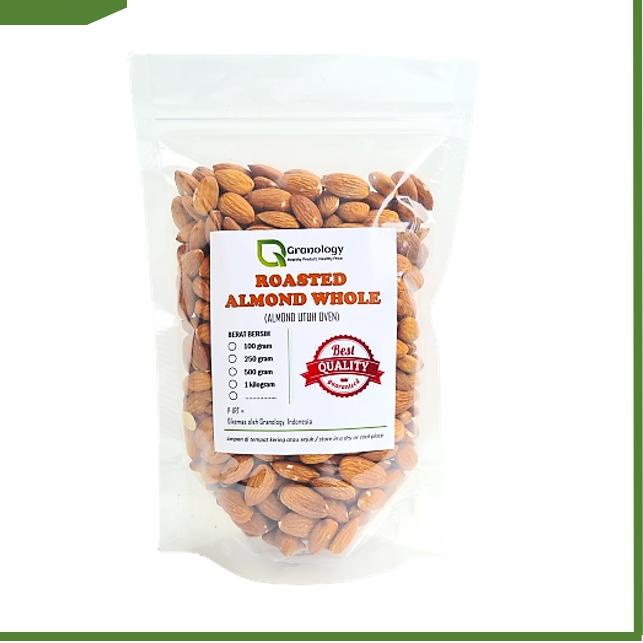 

➬ Roasted Almond Whole / Almond Utuh Oven (500 gram) by Granology ♛