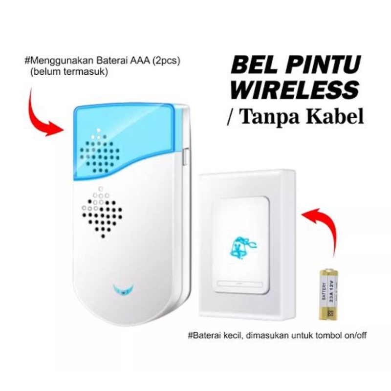 Wireless BEL RUMAH TANPA KABEL 32 MODE MUSIK BERBEDA JARAK BELL WIRELESS 80 METER